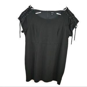 Torrid Bodycon Shoulder Laceup Goth Cocktail Dress